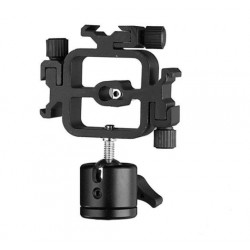Selens Tripple Cold Shoe Splitter Mount Adapter with Ballhead and umbrella holder for Photo Studio Accessories