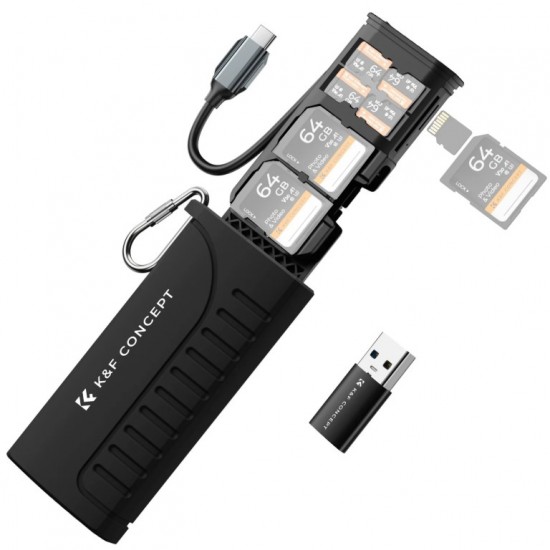 K&F Concept USB 3.1 UHS-II High-Speed Card Reader and Storage Case | KF31.190