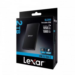 Lexar 2TB SL300 USB 3.2 Gen 2 Portable SSD (1050 MB/s)