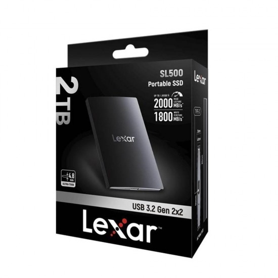 Lexar 2TB SL500 USB 3.2 Gen 2x2 Portable SSD (2000 MB/s)