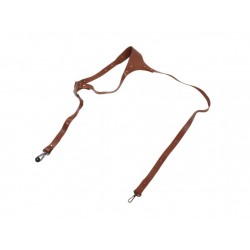 Leather Camera Single Shoulder Strap, Brown (Left Shoulder)