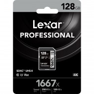 Lexar 128GB Professional 1667x UHS-II SDXC Memory Card Lexar 128GB Professional 1667x UHS-II SDXC Memory Card
