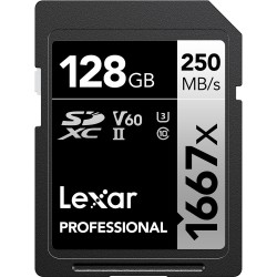 Lexar 128GB Professional 1667x UHS-II SDXC Memory Card Lexar 128GB Professional 1667x UHS-II SDXC Memory Card