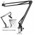 Adjustable Studio Microphone Suspension Scissor Arm Stand (Black)
