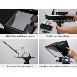 FEELWORLD TP16 16" Portable Teleprompter for Tablets & DSLR Cameras FEELWORLD TP16 16" Portable Teleprompter for Tablets & DSLR Cameras
