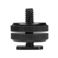 Coldshoe to 1/4 inch Mount Adapter with Double Locking Nuts Coldshoe to 1/4 inch Mount Adapter with Double Locking Nuts
