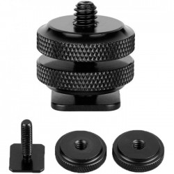 Coldshoe to 1/4 inch Mount Adapter with Double Locking Nuts