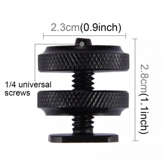 Coldshoe to 1/4 inch Mount Adapter with Double Locking Nuts