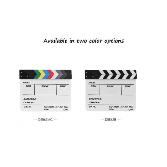 Colored Acrylic Slate ClapperBoard 