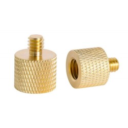 Brass 1/4 male to 3/8 female thread tripod adapter