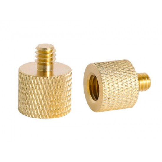 Brass 1/4 male to 3/8 female thread tripod adapter