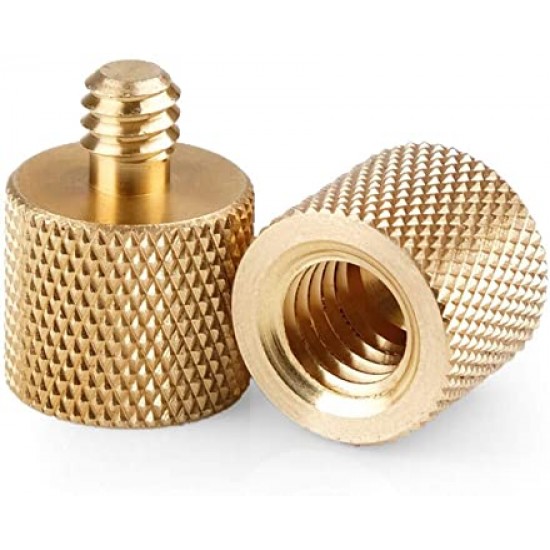 Brass 1/4 male to 3/8 female thread tripod adapter