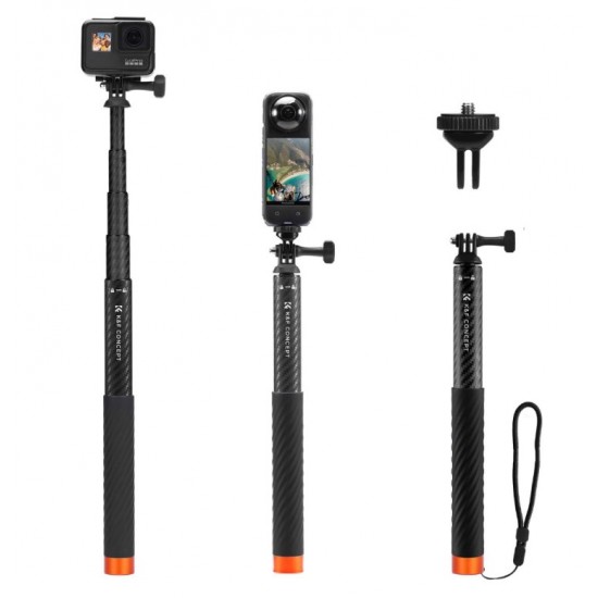 K&F Concept Invisible Selfie Stick, (Carbon Fiber, 127cm) for Insta360, GoPro and DJI Action Cameras | KF.09.140 K&F Concept Invisible Selfie Stick, (Carbon Fiber, 127cm) for Insta360, GoPro and DJI Action Cameras | KF.09.140