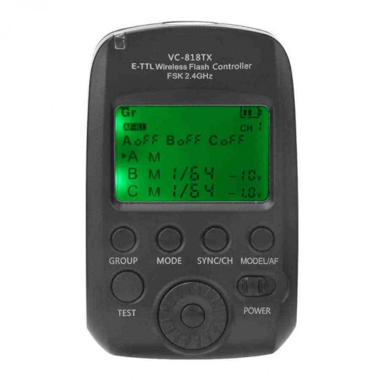Visico VC-818 TX ETTL Transmitter Trigger for Canon