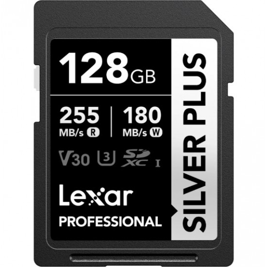 Lexar 128GB Professional SILVER PLUS UHS-I SDXC Memory Card (255MB/s)