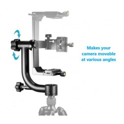 Neewer Pro Heavy Duty 360° Panoramic Gimbal Tripod Head with 1/4'' Quick Release Plate