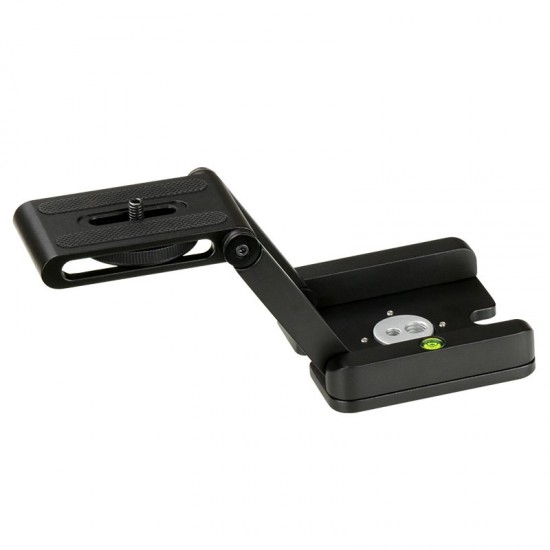 Z-Folding Pan Tilt Universal Tripod Head Bracket with Quick Release Plate