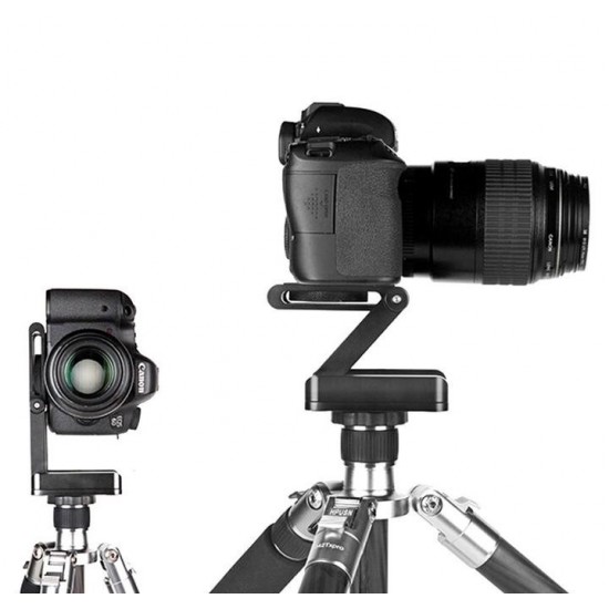 Z-Folding Pan Tilt Universal Tripod Head Bracket with Quick Release Plate