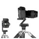 Z-Folding Pan Tilt Universal Tripod Head Bracket with Quick Release Plate