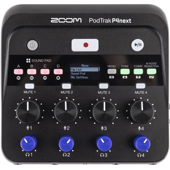 Zoom PodTrak P4next Portable Multitrack Podcast Recorder Zoom PodTrak P4next Portable Multitrack Podcast Recorder