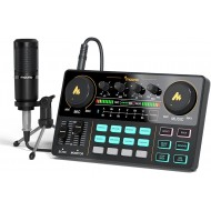 Maono AU-AM200 Audio Interface With DJ Mixer and Sound Card Plus Condenser Microphone Maono AU-AM200 Audio Interface With DJ Mixer and Sound Card Plus Condenser Microphone