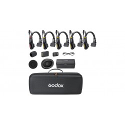 Godox SkyTalk Air 5S 5-Person Full-Duplex Wireless Intercom Headset System Godox SkyTalk Air 5S 5-Person Full-Duplex Wireless Intercom Headset System