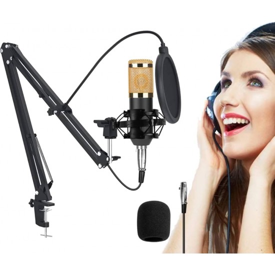 BM800 Professional Condenser Microphone with V8 Sound Card (Black) BM800 Professional Condenser Microphone with V8 Sound Card (Black)