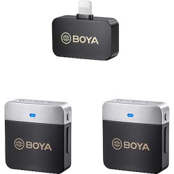 BOYA BY-M1V6 2-PERSON Wireless Microphone System with Lightning Connector for IOS Devices BOYA BY-M1V6 2-PERSON Wireless Microphone System with Lightning Connector for IOS Devices