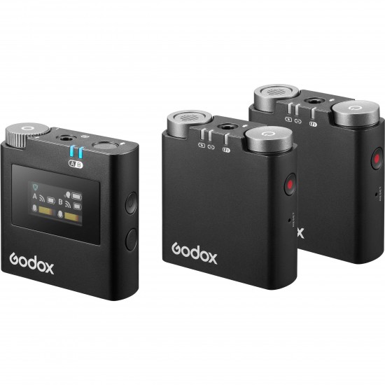 Godox Virso M2 2-Person Wireless Microphone System for Cameras and Smartphones (2.4 GHz)