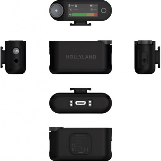 Hollyland LARK MAX 2 Ultimate Combo 2-Person Wireless Microphone System for Cameras and Mobile Devices (Space Gray, 2.4 GHz) Hollyland LARK MAX 2 Ultimate Combo 2-Person Wireless Microphone System for Cameras and Mobile Devices (Space Gray, 2.4 GHz)