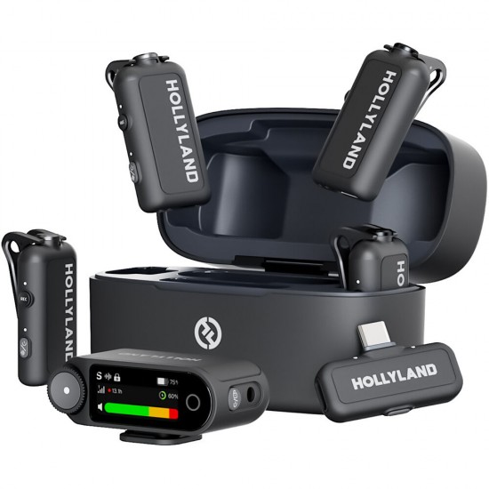 Hollyland LARK MAX 2 Combo 4-Person Wireless Microphone System for Cameras and Mobile Devices (Space Gray, 2.4 GHz) Hollyland LARK MAX 2 Combo 4-Person Wireless Microphone System for Cameras and Mobile Devices (Space Gray, 2.4 GHz)
