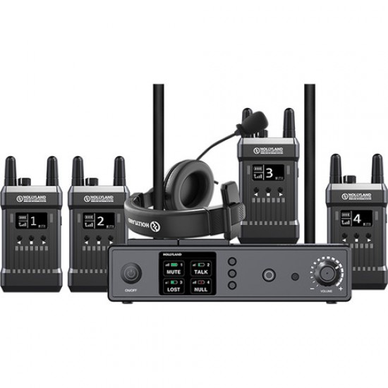Hollyland Mars T1000 Full-Duplex Intercom System with 4 Beltpack Transceivers Hollyland Mars T1000 Full-Duplex Intercom System with 4 Beltpack Transceivers