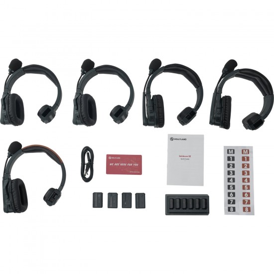 Hollyland Solidcom SE Global 5S 5-Person Full-Duplex Single-Ear Noise-Canceling Headset Intercom System Hollyland Solidcom SE Global 5S 5-Person Full-Duplex Single-Ear Noise-Canceling Headset Intercom System