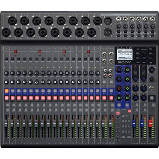 Zoom LiveTrak L-20 20-Input Digital Mixer & Multitrack Recorder L20