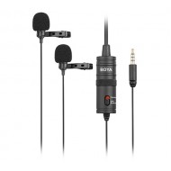 BOYA BY-M1DM Double Head Lavalier Lapel Clip-on Microphone for cameras and smartphones BOYA BY-M1DM Double Head Lavalier Lapel Clip-on Microphone for cameras and smartphones