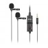 BOYA BY-M1DM Double Head Lavalier Lapel Clip-on Microphone for cameras and smartphones
