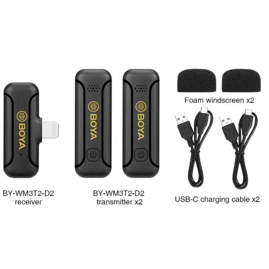 BOYA BY-WM3T2 D2 Wireless Microphone for iOS Smartphones