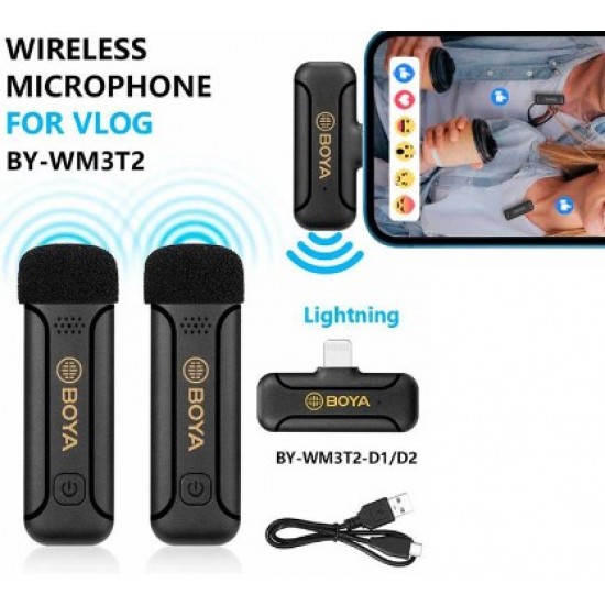 BOYA BY-WM3T2 D2 Wireless Microphone for iOS Smartphones