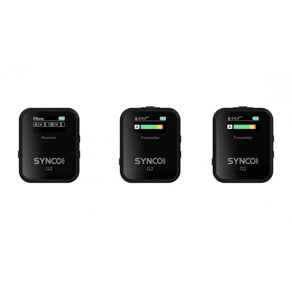 Iphone Wireless Microphone SYNCO G2(A2) Wireless Lavalier Microphone - Dual Channel 2.4G For Streaming & Video Lapel Microphone For Iphone