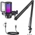 MAONO DGM20S Gamerwave Condenser USB Gaming RGB Microphone with Boom Arm