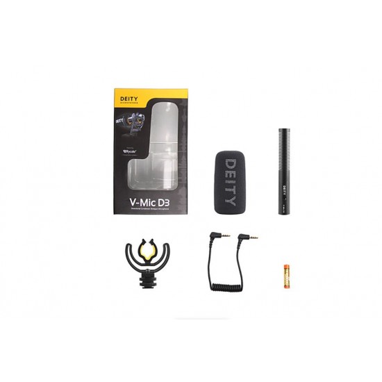 Deity V-Mic D3 Unidirectional Camera-Mount Shotgun Microphone with Rycote Shockmount 