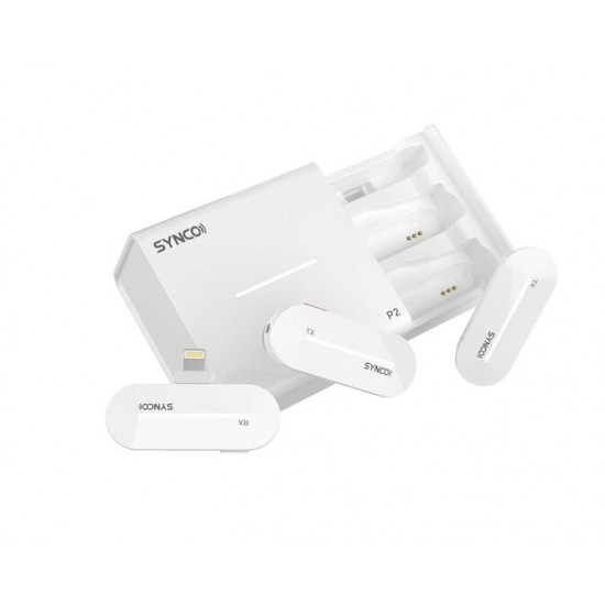 Synco P2L Miniature 2-Person Digital Wireless Microphone System with Lightning Connector for iPhones
