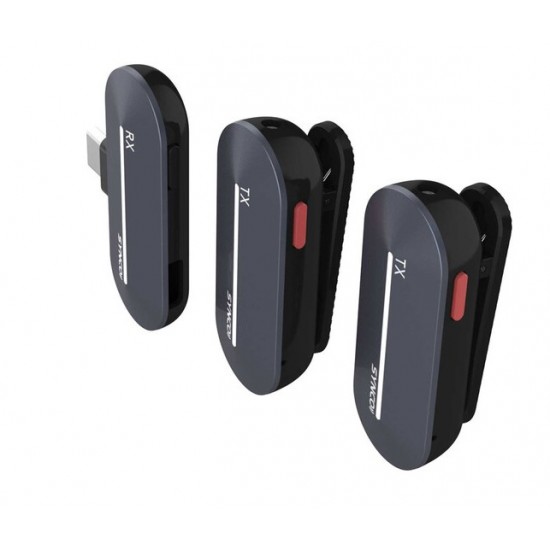 Synco P2T Miniature 2-Person Digital Wireless Microphone System with USB Connector for Android Phones (Blue Stone, 2.4 GHz)