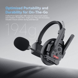 Synco Xtalk XPRO9 Wireless Intercom System With 9 Single-Ear Headsets (2.4 GHZ) Synco Xtalk XPRO9 Wireless Intercom System With 9 Single-Ear Headsets (2.4 GHZ)