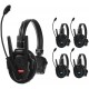Synco Xtalk Xpro5 Wireless Intercom System with 5 Single-Ear Headsets (2.4 GHz)