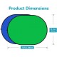 Neewer 150cm x 200cm Portable Foldable Background (Green and Blue Chromakey Board)