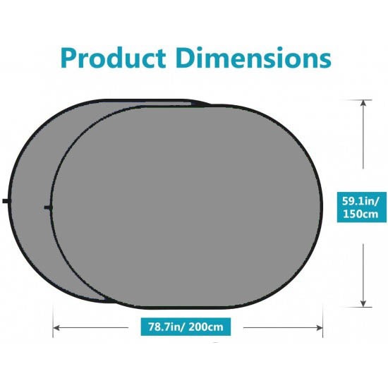 Neewer 150cm x 200cm Portable Foldable Background (Grey)