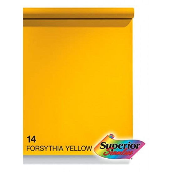 Superior 1.35*10 m Seamless Background Paper (#14 Forsythia Yellow)