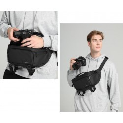 Cwatcun D105 Waist/Shoulder Camera Bag (Large, Waterproof)