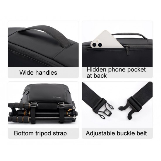 Cwatcun D105 Waist/Shoulder Camera Bag (Large, Waterproof)